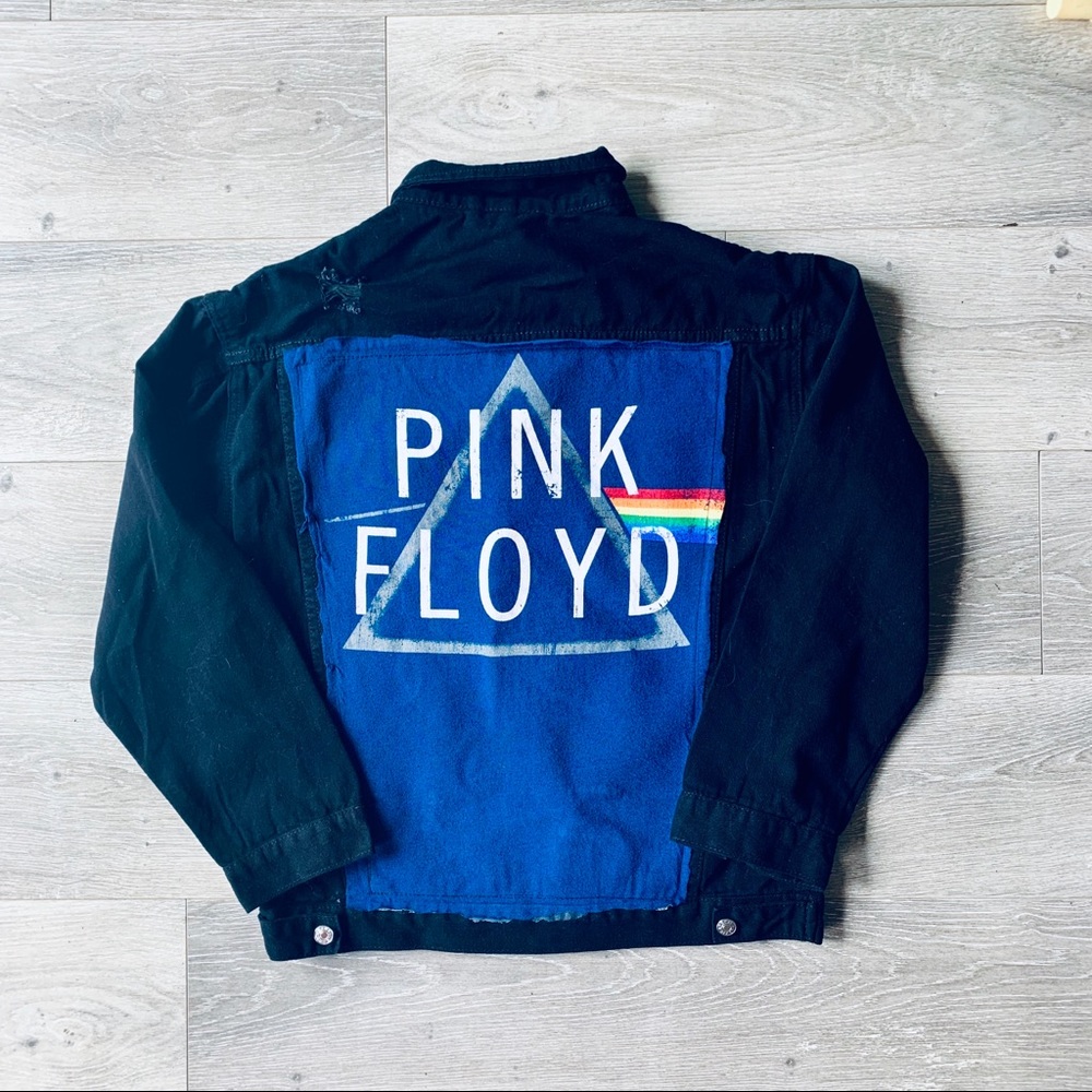 Black Pink Floyd Denim Jacket